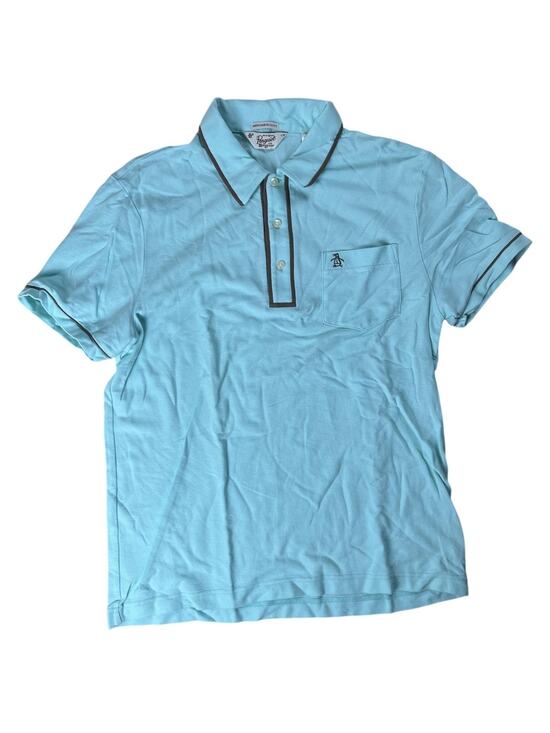 Original Penguin Other - Original Penguin Polo Mens L Blue Heritage Slim Fit 100% Cotton Pocket